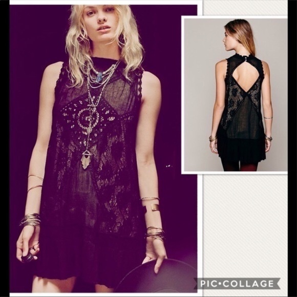 Free People Dresses & Skirts - Free People Angel Lace Black Dress